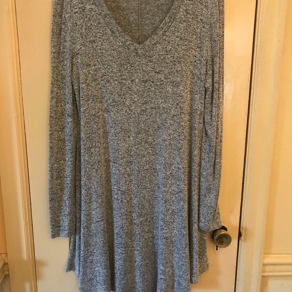 Heather gray sweater dress